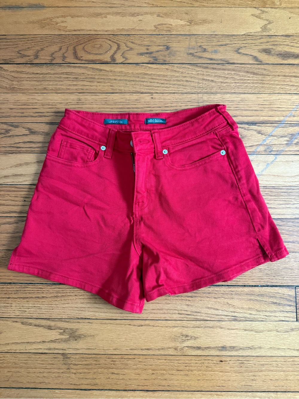 wild fable Bright Red High-Rise Denim Shorts